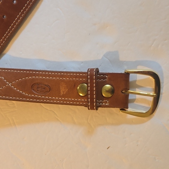 Mens Classic Old West BAKER Belt HAND stitching Premium Belt Sz.L/XL - Picture 5 of 9